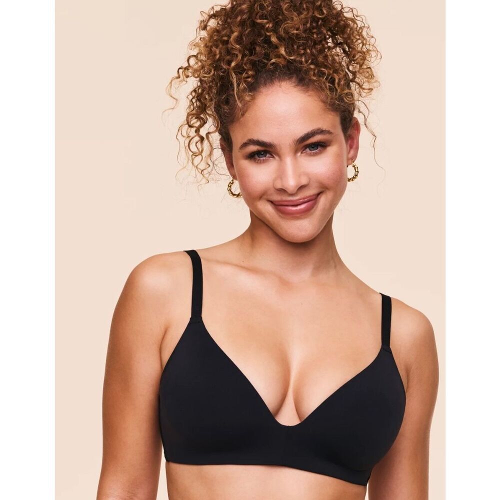 ✨Adore Me Valory Lightly Lined Plunge Black Sz 32DDD Bra✨